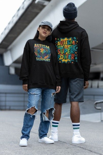 Womens Hoodie Autism Support