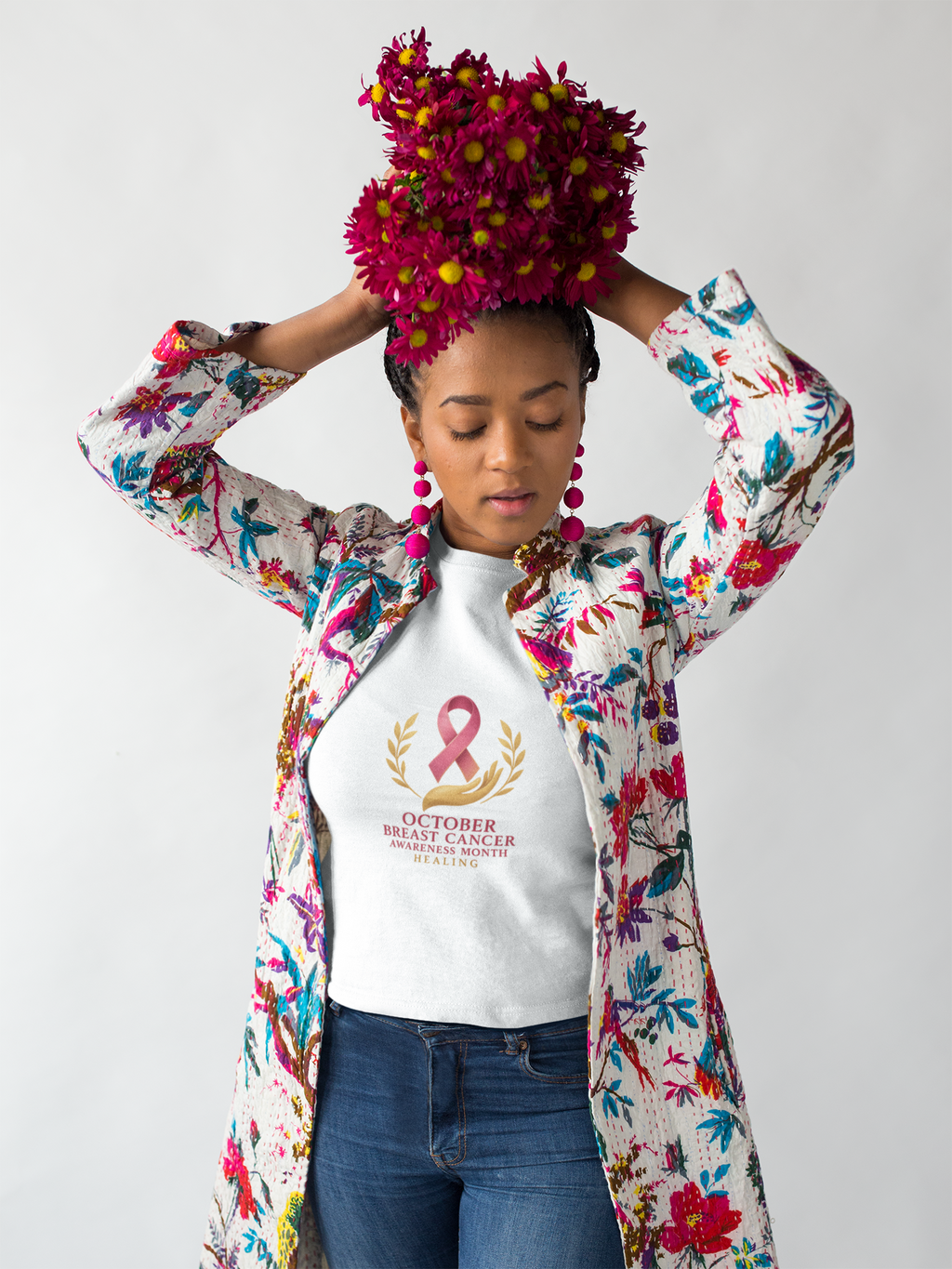 BREAST CANCER AWARENESS BOX TEE